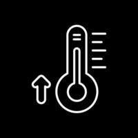 thermomètre ligne inversé icône conception vecteur