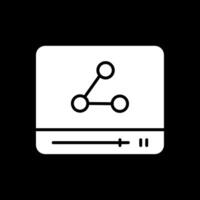 glyphe inversé icône conception vecteur