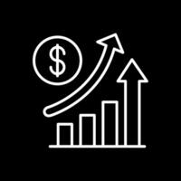 augmenter Ventes ligne inversé icône conception vecteur