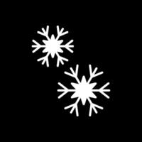 flocons de neige glyphe inversé icône conception vecteur