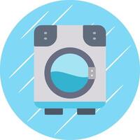 la lessive machine plat cercle icône conception vecteur