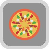 Pizza plat rond coin icône conception vecteur