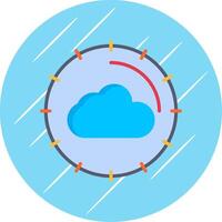 nuage l'informatique plat cercle icône conception vecteur