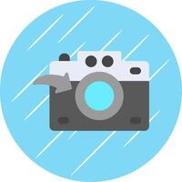 caméra plat cercle icône conception vecteur