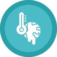 global chauffage glyphe dû cercle icône conception vecteur