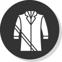 manteau glyphe ombre cercle icône conception vecteur