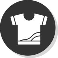 chemise glyphe ombre cercle icône conception vecteur