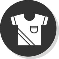 chemise glyphe ombre cercle icône conception vecteur