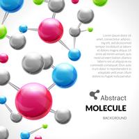 Molécule abstraite fond 3d vecteur