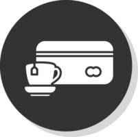 carte Paiement glyphe ombre cercle icône conception vecteur