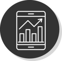 les tendances glyphe dû cercle icône conception vecteur