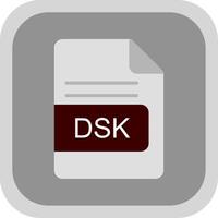 dsk fichier format plat rond coin icône conception vecteur