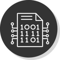 chiffrement Les données glyphe dû cercle icône conception vecteur