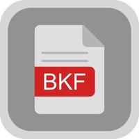 bkf fichier format plat rond coin icône conception vecteur