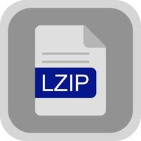 zip fichier format plat rond coin icône conception vecteur