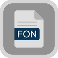 fon fichier format plat rond coin icône conception vecteur