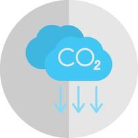 CO2 plat échelle icône conception vecteur
