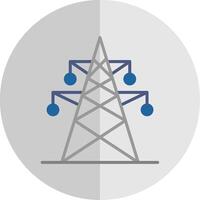 électrique la tour plat échelle icône conception vecteur