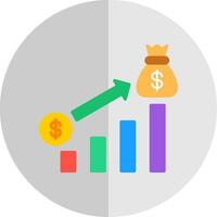 argent croissance plat échelle icône conception vecteur