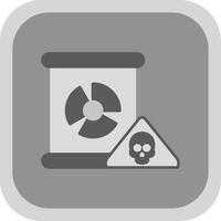 nucléaire danger plat rond coin icône conception vecteur