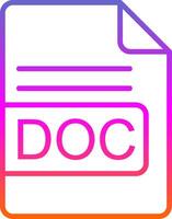 doc fichier format ligne pente icône conception vecteur