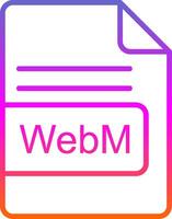 webm fichier format ligne pente icône conception vecteur