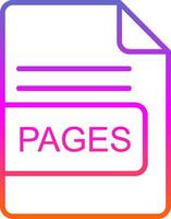 pages fichier format ligne pente icône conception vecteur