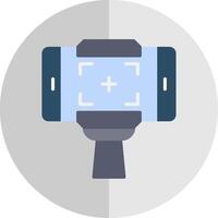 selfie bâton plat échelle icône conception vecteur