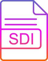 sdi fichier format ligne pente icône conception vecteur