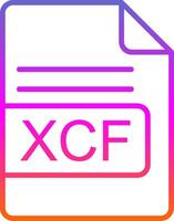 xcf fichier format ligne pente icône conception vecteur