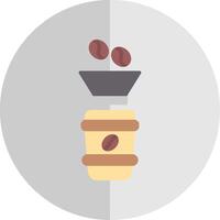 café filtre plat échelle icône conception vecteur