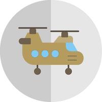 hélicoptère plat échelle icône conception vecteur