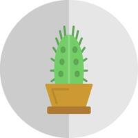 cactus plat échelle icône conception vecteur