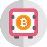 bitcoin espace de rangement plat échelle icône conception vecteur