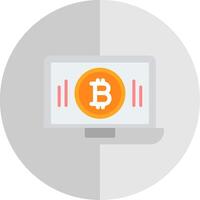 bitcoin exploitation minière plat échelle icône conception vecteur