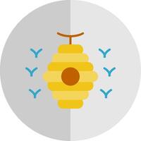 abeille ruche plat échelle icône conception vecteur