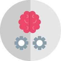 cerveau formation plat échelle icône conception vecteur