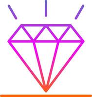 diamant ligne pente icône conception vecteur