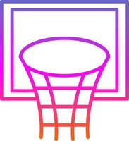 basketball cerceau ligne pente icône conception vecteur
