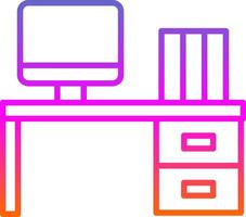 Bureau ligne pente icône conception vecteur