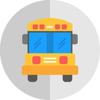 école autobus plat échelle icône conception vecteur