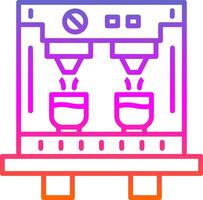café machine ligne pente icône conception vecteur