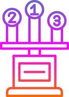 classement ligne pente icône conception vecteur