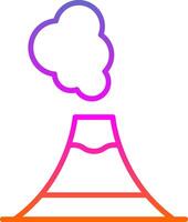 volcan ligne pente icône conception vecteur