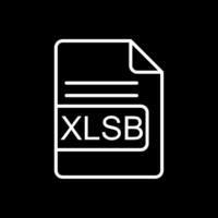 xlsb fichier format ligne inversé icône conception vecteur