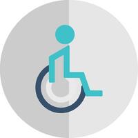 handicapé patient plat échelle icône conception vecteur