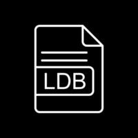 ldb fichier format ligne inversé icône conception vecteur