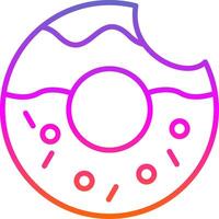 Donut ligne pente icône conception vecteur
