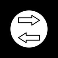 base de données transfert glyphe inversé icône conception vecteur