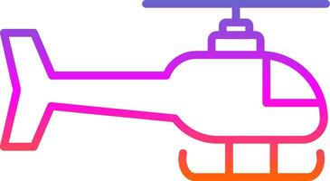 hélicoptère ligne pente icône conception vecteur